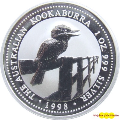 1998 1oz Silver KOOKABURRA - Click Image to Close
